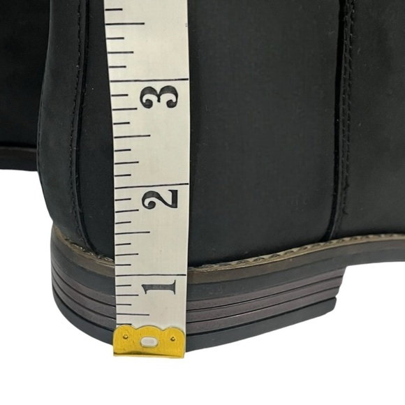 Clarks Camzin Black Leather Block Heel Knee High Boots sz 8.5 - Picture 9 of 15